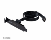 AKASA adaptér MB interní, USB 3.1, PCI závorka s Type-C konektorem, nízký profil 8cm, 50 cm