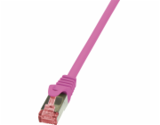 LogiLink Patchcord CAT6, S/FTP, PIMF, 0,25 m, růžový (CQ2019S)