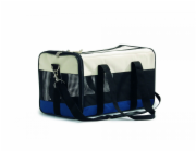 Beeztees Cestovní taška krémová modrá 43x25x27cm