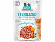 BRIT  Care Cat Pouch Sterilized - kuřecí řízky v omáčce, mokré krmivo pro kočky, 85g sáček, univerzální
