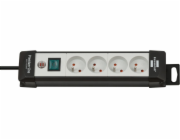 Brennenstuhl Premium-line Power Strip 4 Sockets 1,8 m White and Black (001549990000)