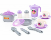 Wader Polesie 79978 Sada nádobí Nastka pro 2 osoby 18 prvků v mřížce (E2)