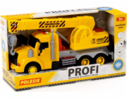 Polesie 86600 Profi motorový autojeřáb, žlutý, světlo, zvuk v krabici