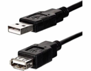 Kabel USB Logo USB-A - USB-A 1,8 m Černý