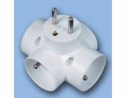 Instalační rozdvojka, 4x10A, bílá  R-48