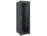 Rack 19 37U volně stojící skříň 600x800mm černá (LCD skleněné dveře)