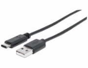 Manhattan USB-A – USB-C USB kabel 3 m černý (354981)