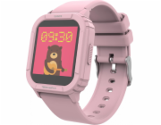 iGET KID F10 Pink - Dětské hodinky s hrami/1,4" displej/240x240px/128 kb RAM + 128 MB ROM/160 mAh/BT 5.0/IP68/růžová
