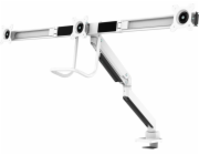 Neomounts NM-D775DX3 - Montážní sada - plný pohyb - pro 3 LCD displeje - hliník - bílá - velikost obrazovky: 17"-24" - upevnění svorkou, průchodka, upevnitelné na stůl