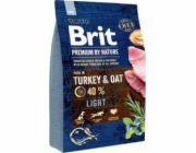 BRIT Premium by Nature Light Turkey&Oat - suché krmivo pro psy - 3 kg