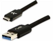 Kabel USB Logo USB-A - USB-C 1 m Černý