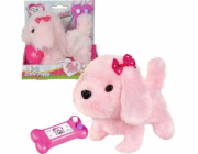 Maskot Chi Chi Love Sweet puppy, na kabel, růžový, 17 cm