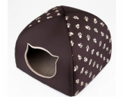 Hobbydog Budka Igloo - Hnědá v R3 tlapkách