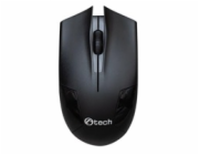 C-TECH myš WLM-08, černá, bezdrátová, 1200DPI, 3 tlačíteka, USB nano receiver