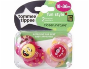 Tommee Tippee FUN GIRL dudlík růžový a žlutý 2 kusy (43340450)