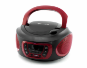 Přehrávač Roadstar, CDR-365U/RD, přenosný, CD/MP3, rádio PLL, USB, AUX IN, CD, displej, 2x2 W, barva červená