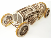 Ugears 3D dřevěné mechanické puzzle U9 Auto (Grand Prix)