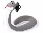 Spokey SERPENTE Dětský cestovní polštářek ve tvaru hada s držákem na telefon