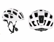 Spokey POINTER PRO Cyklistická přilba s LED blikačkou a blinkry, 55-58 cm, bílá
