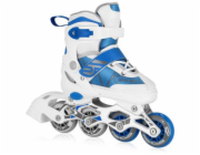 Spokey TONY Kolečkové brusle, bílo-modré, ABEC7 Carbon, vel. 30-33