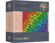 Dřevěné puzzle 500 dílků Duhoví motýli