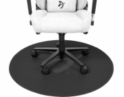 AROZZI Zona Floorpad Black/ ochranná podložka na podlahu/ kulatá 121 cm průměr/ černá s šedým logem