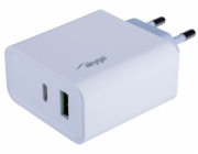 TRX Akyga AK-CH-14 USB nabíječka 220V/ 5-20V/ 45W/ USB-C + USB-A/ PD 3.0/ QC 3.0/ AFC/ FCP/ Apple 2.4A/ PPS/ bílá
