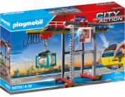 Portálový jeřáb s kontejnery Playmobil, Nákladní doprava, 96 dílků