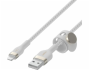 Belkin BOOST CHARGE™ Lightning/USB-A kabel, 3m, bílý - odolný PRO Flex