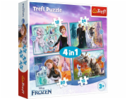 Puzzle 4v1 Úžasný svět Frozen