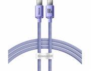 Baseus CAJY000605 Crystal Shine Series Datový Kabel USB-C - USB-C 100W 1,2m Purple