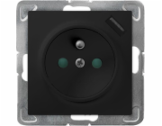 Ospel Impresja Single Nest s uzemněním se současnými stopami, s nabíječkou USB Black Metallic GP-1YZPUSB/M/33