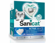 Żwirek dla kota Sanicat Active White, żwirek, dla kotów, bezzapachowy,10L, zbrylający