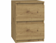 Topeshop MALWA M2 NOČNÍ STŮL SE 2 ZÁSUVKAMI ARTISAN