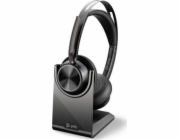 Poly VOYAGER FOCUS 2 UC, USB-C BT adaptér, souprava na obě uši, Dobíjecí stojan