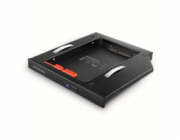 AXAGON RSS-CD12 rámeček pro 2.5" SSD/HDD do DVD slotu, 12.7 mm, LED, hliník