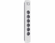 Qoltec 50294 přepěťová ochrana Bílo-šedá 6 AC zásuvky / AC zásuvek 230 V 1,8 m