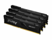 Kingston FURY Beast - DDR4 - sada - 64 GB: 4 x 16 GB - DIMM 288-pin - 1800 MHz / PC4-28800 - CL18 - 1.35 V - bez vyrovnávací paměti - bez ECC - černá