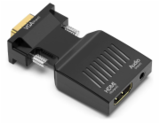 XtendLan XL-ADVGHD XtendLan Adaptér VGA (M) na HDMI (F), do 1080p, audio propojením (konektor 3.5mm, F)