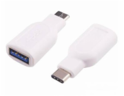 PremiumCord adaptér USB 3.1 konektor C - USB 3.0  A (M/F), OTG, bílá