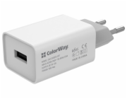 COLORWAY 1x USB/ síťová nabíječka/ 10W/ 100V-240V/ Černá