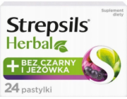 Recckitt Benckiser Strepsils_herbal Spaeled Pastely bez cukru uklidňující podrážděné krk a hlasivky doplněk stravy bez černé a Sealeda 24 ks.