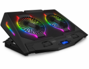 Chladící podložka pro NTB Connect IT NEO RGB do 17" - černá CONNECT IT NEO RGB chladicí podložka pod notebook, ČERNÁ