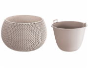 Květináč SPLOFY s vkladem 3,9 l/29 cm mocca