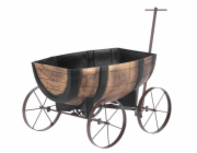 Květináč whiskey barel 41,5x29x19 cm plast dřevěný efekt