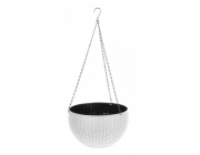 Květináč závěsný 26x16 cm GDA MODERN bílý