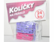 Kolíčky na prádlo 24 ks plast