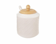 Cukřenka se lžičkou WHITELINE porcelán/bambus