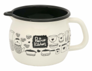 Hrnek smalt 0,8 l s výlevkou dekor Retro Kitchen