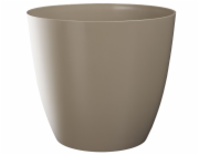 Obal na květináč 15 cm taupe Ella lesklý